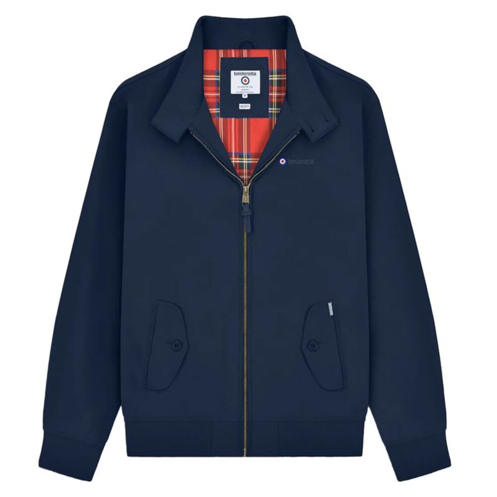 Lambretta Mens Shower Resistant Harrington Jacket / Navy